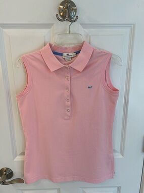 Vineyard Vines Light Pink Sleeveless Polo Tank